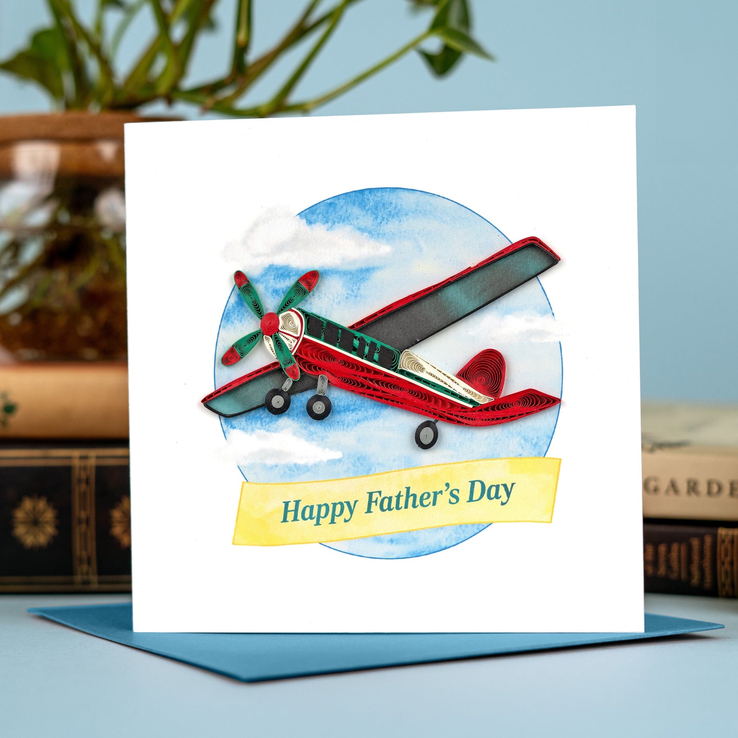 Father's Day Vintage Airplane Quilling Card