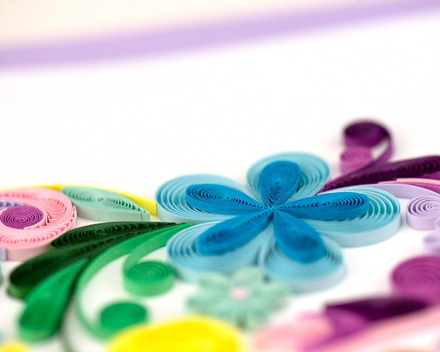 Floral Rainbow Heart Quilling Card