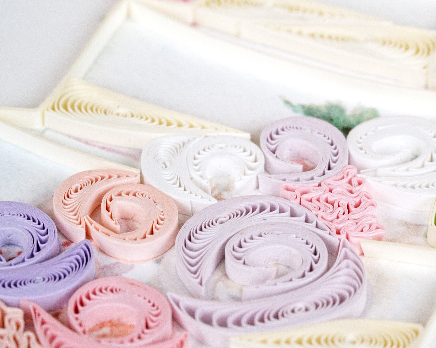 Quilled Floral Wedding Cake Greeting Card 7625063039055