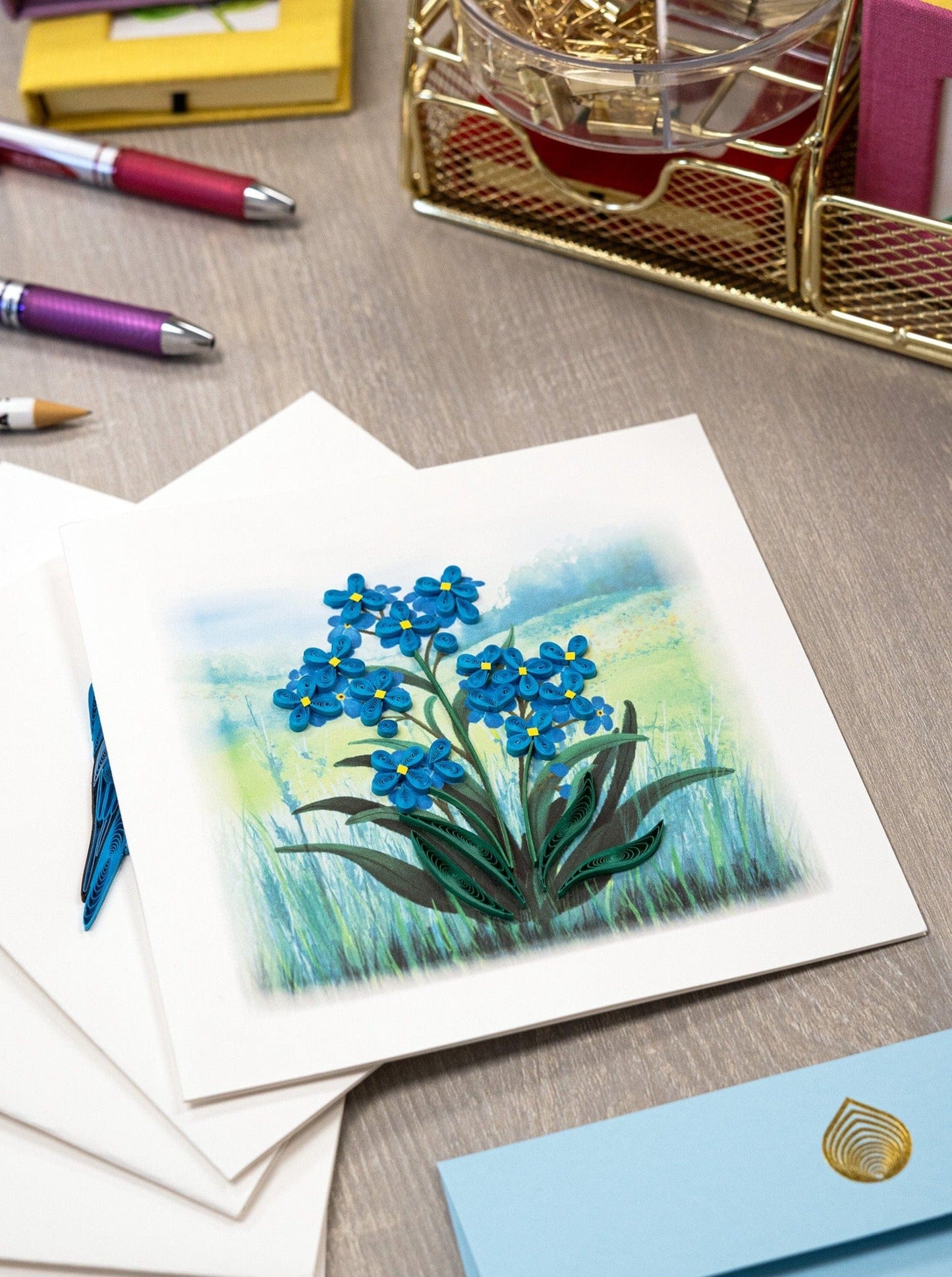 Forget-me-not Quilling Card