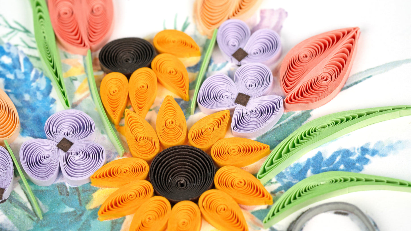 Garden Watering Can Quilling Card