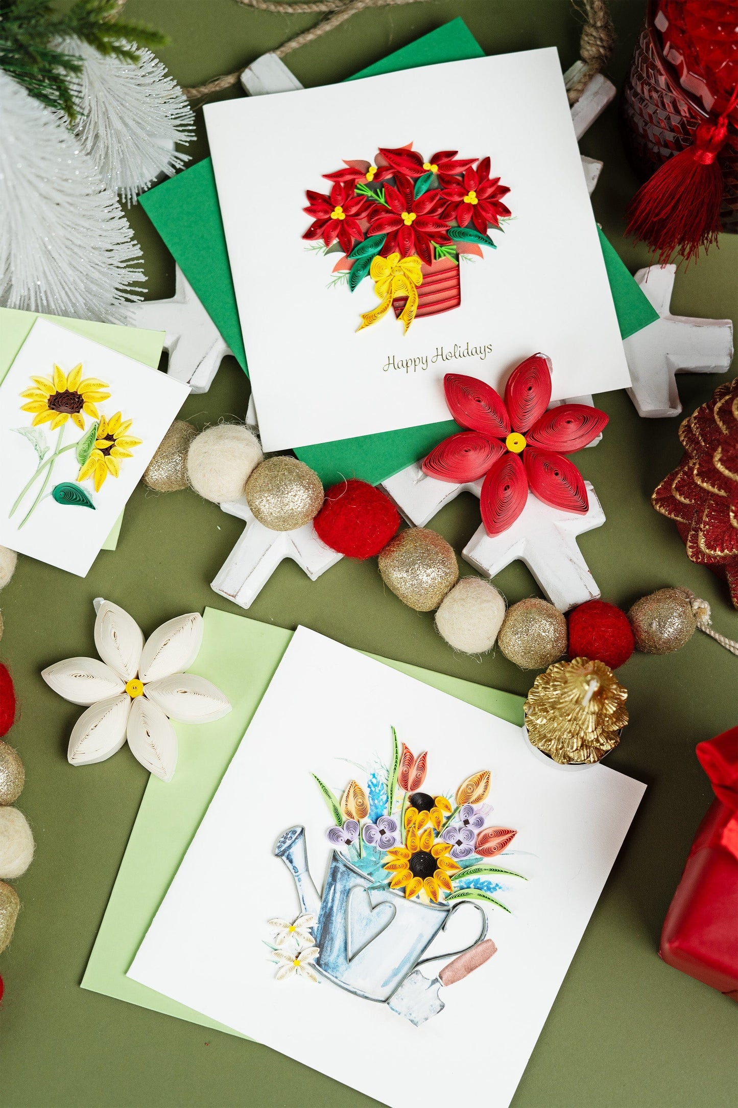 Garden Watering Can Quilling Card