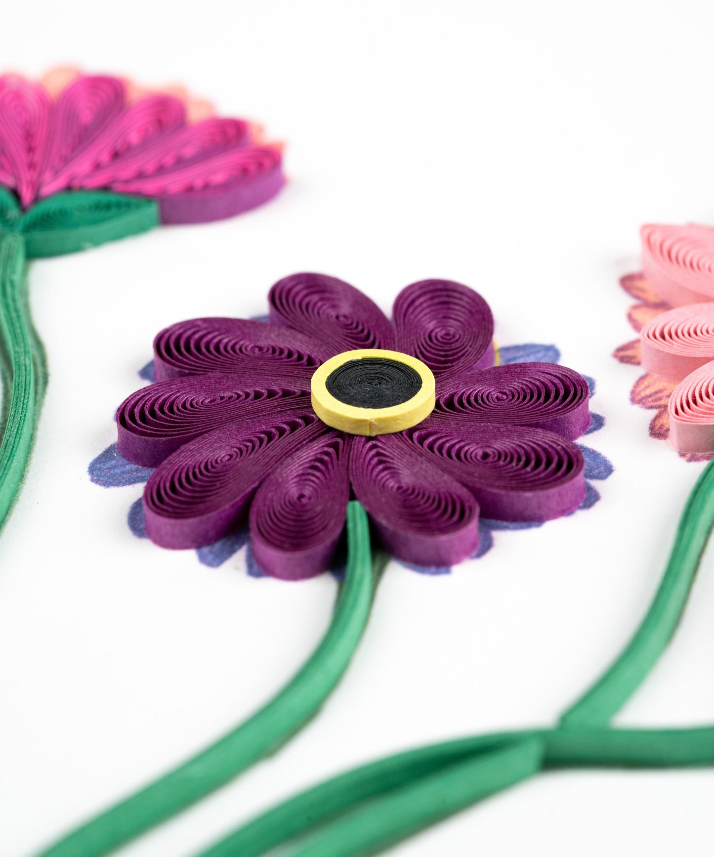 Gerbera Daisies Quilling Card