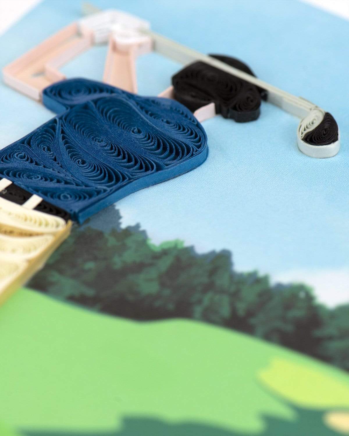 Golfer Quilling Card