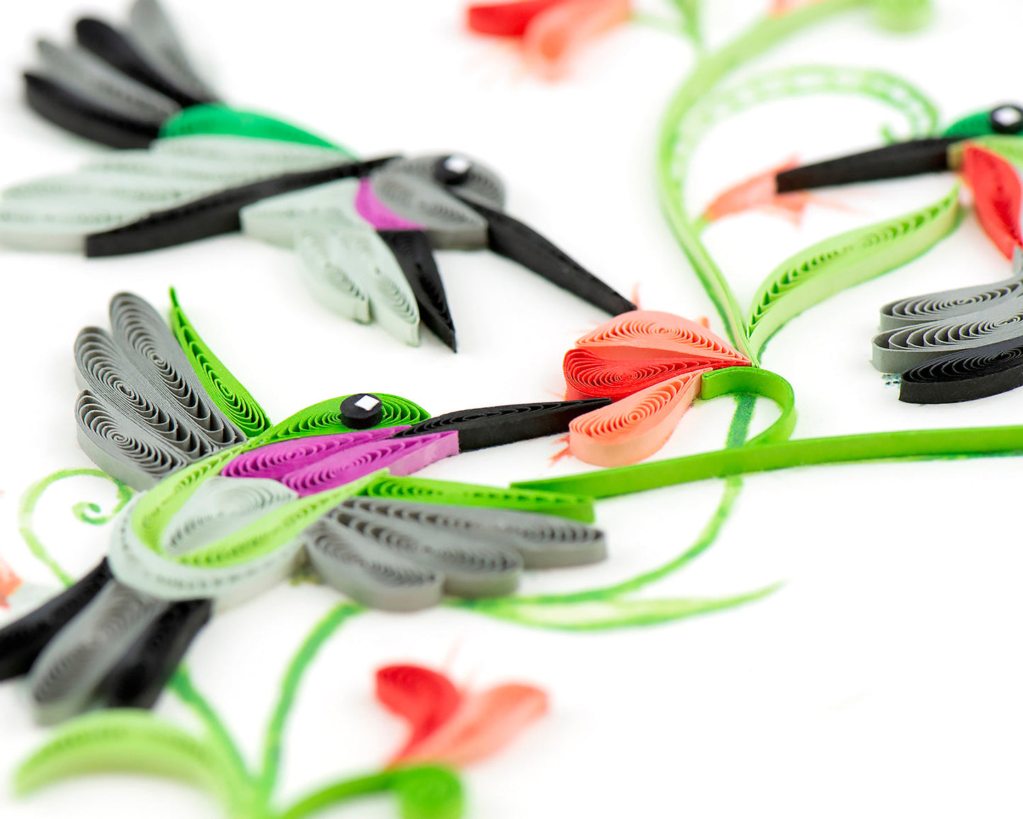 Hummingbird Trio Quilling Card