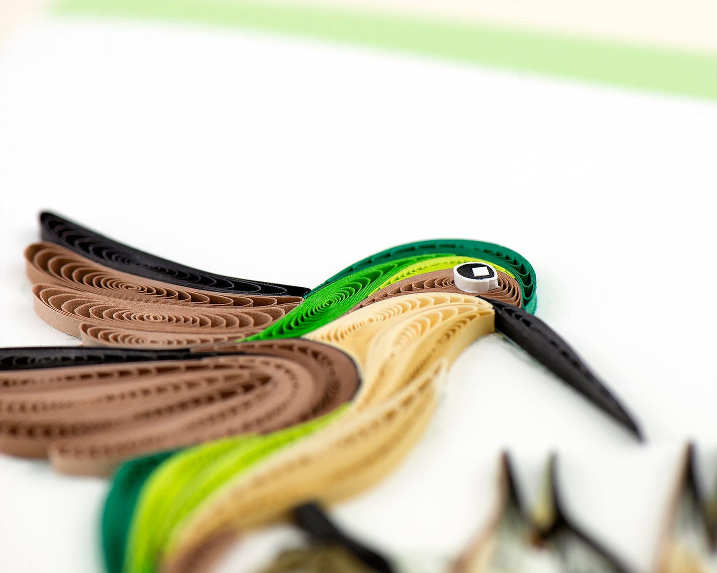 Hummingbird & Babies Quilling Card