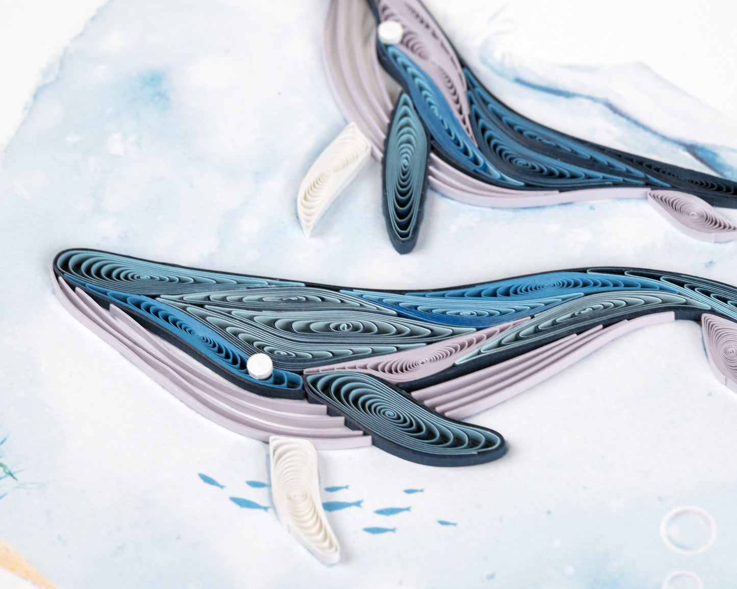 Humpback Whales Quilling Card