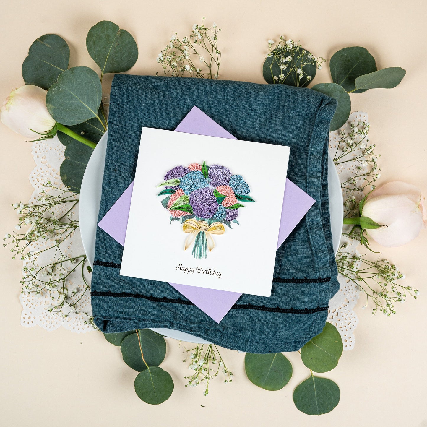 Hydrangea Bouquet Birthday Card