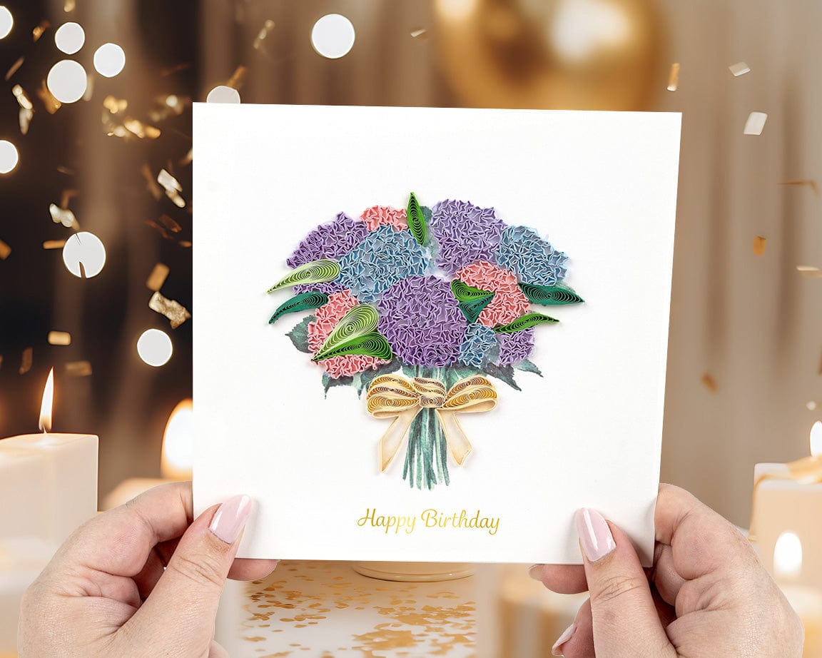 Hydrangea Bouquet Birthday Card