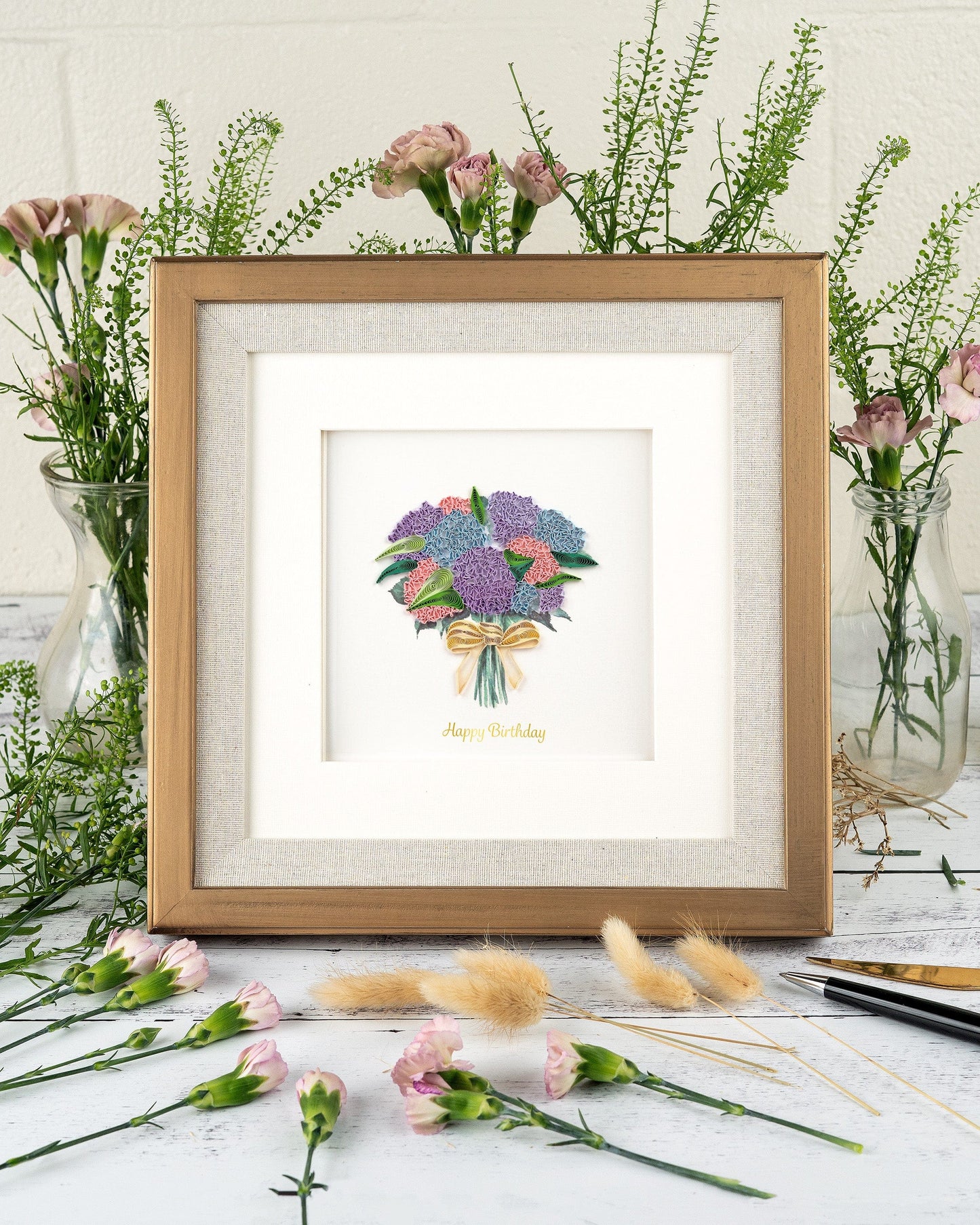 Hydrangea Bouquet Birthday Card