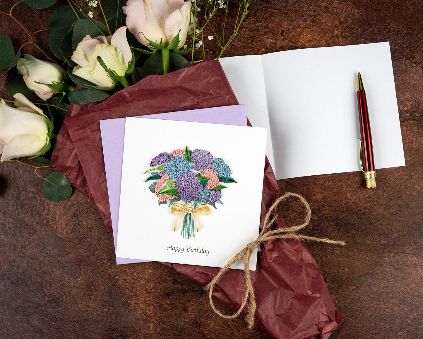 Hydrangea Bouquet Birthday Card