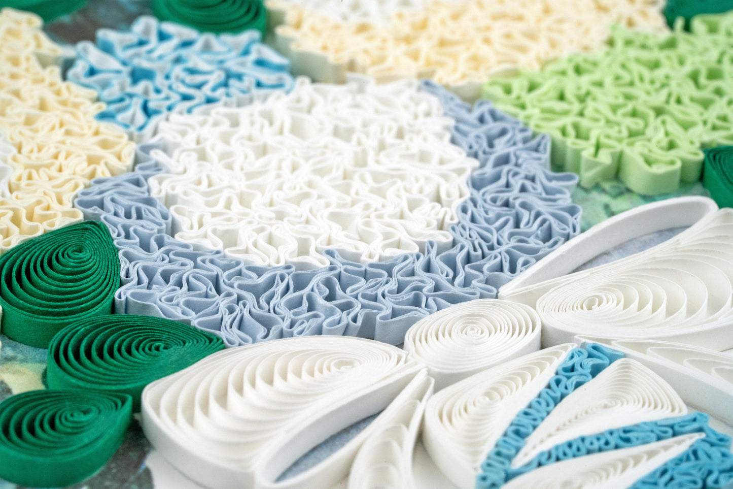 Quilled Hydrangea Wedding Bouquet Greeting Card 7625062973519