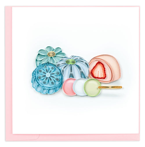 Japanese Desserts Quilling Card