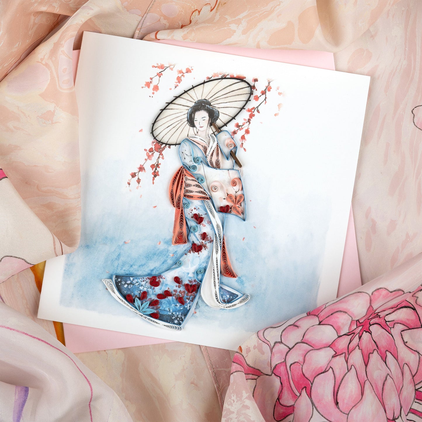 Kimono Quilling Card