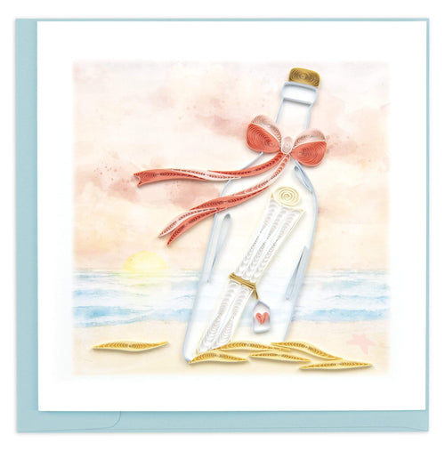 Message in a Bottle Quilling Card