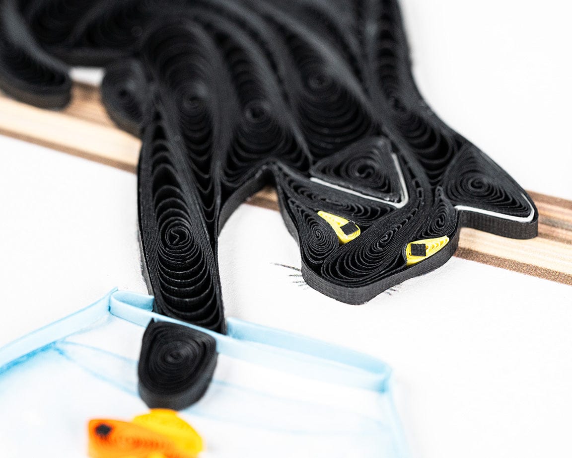Mischievous Cat Quilling Card