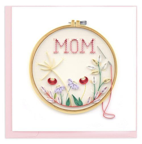 Mom Cross Stitch Quilling Card
