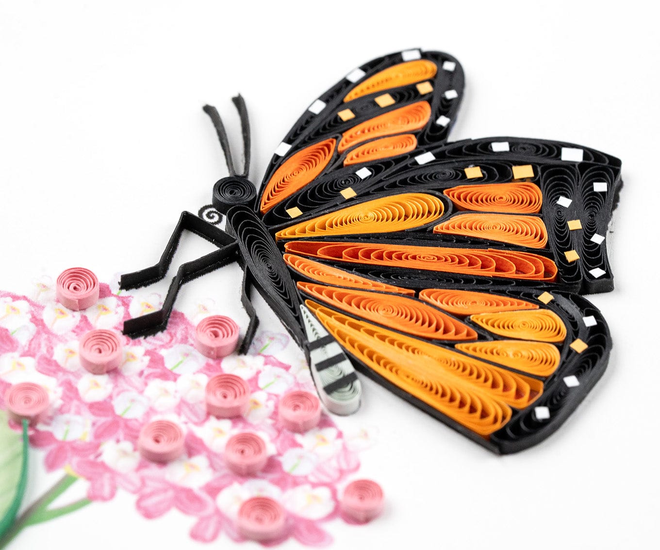 Monarch Milkweed Butterfly Quilling Card