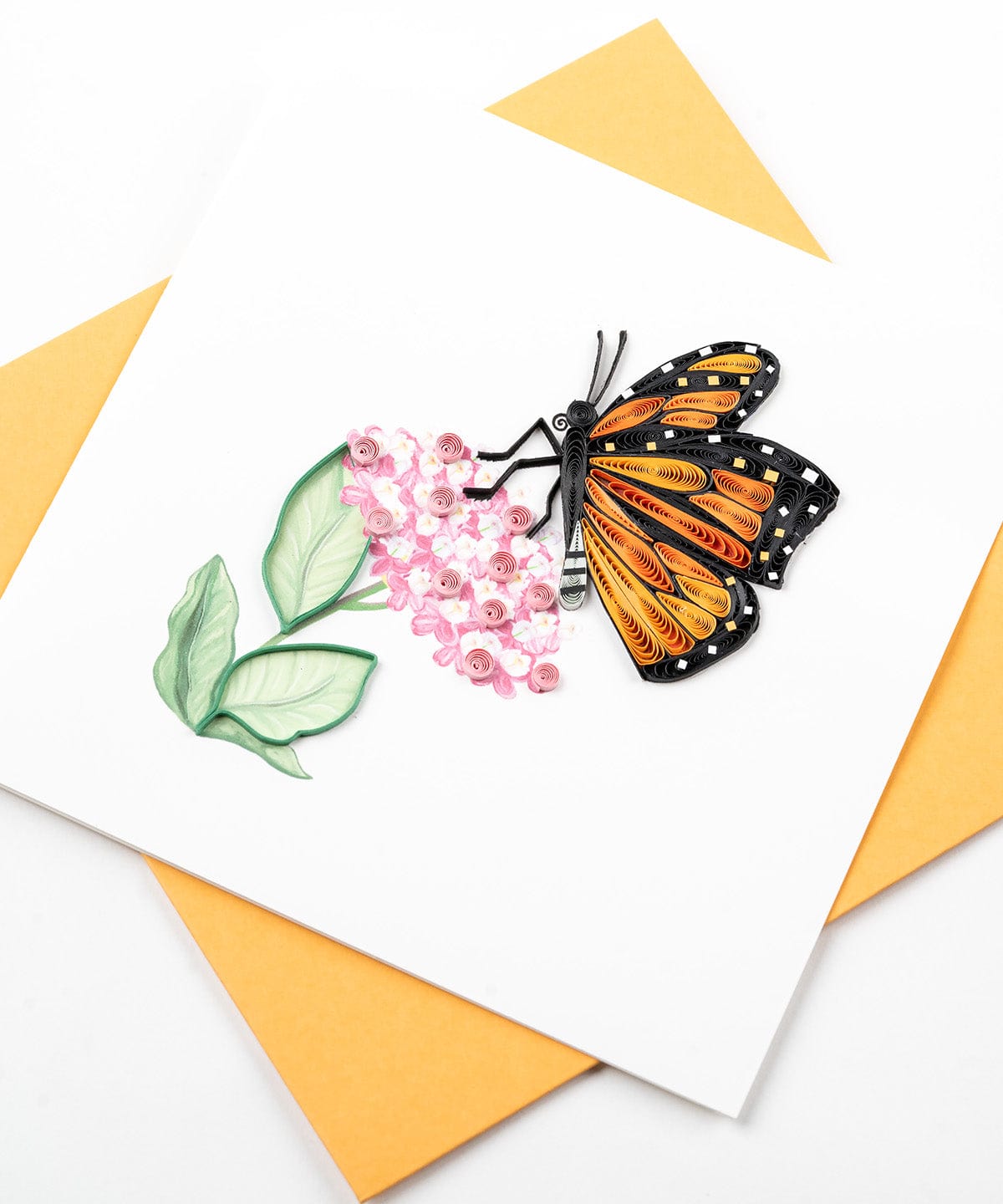 Monarch Milkweed Butterfly Quilling Card