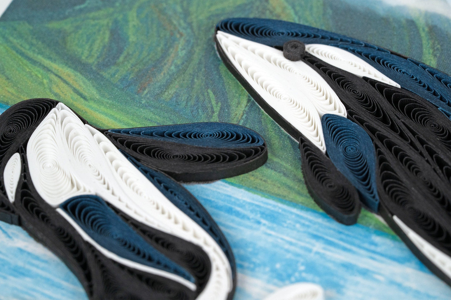Orca Whales Quilling Quilling Card