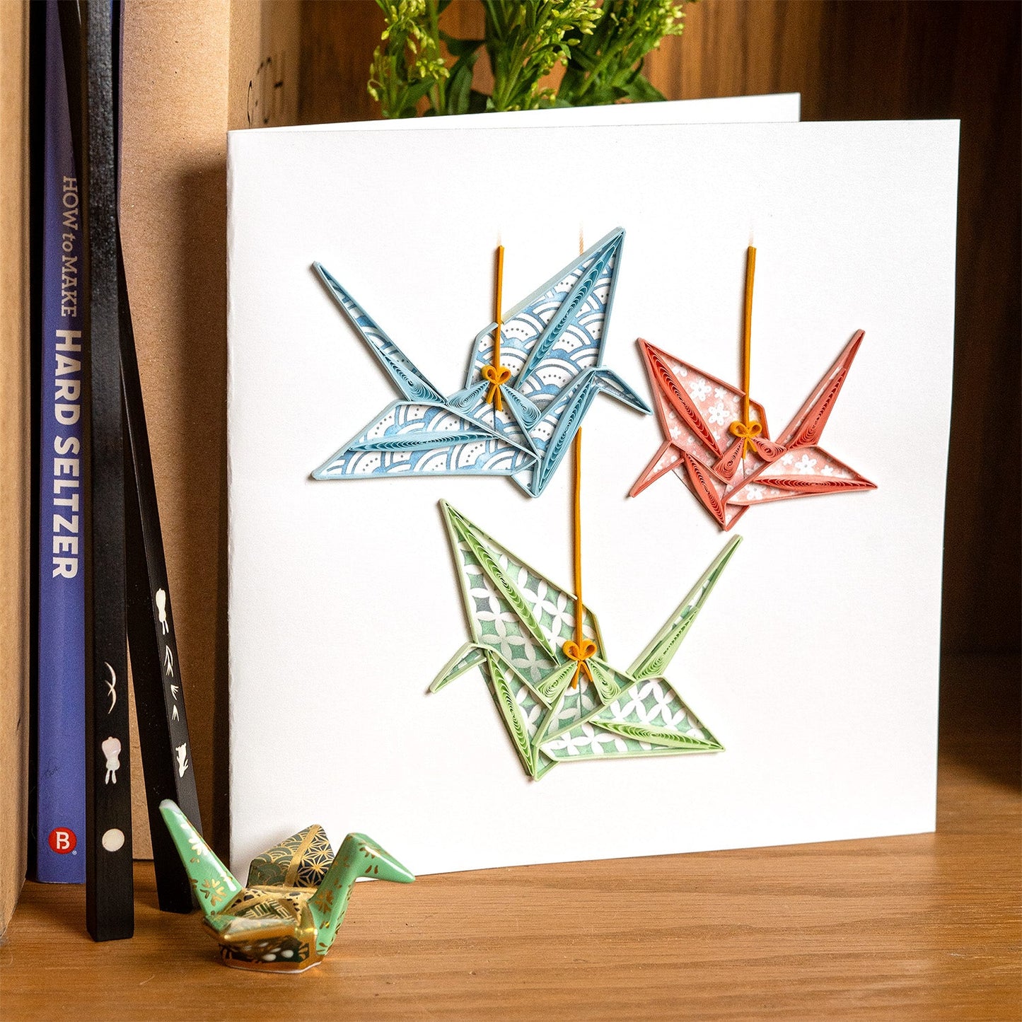 Origami Cranes Quilling Card