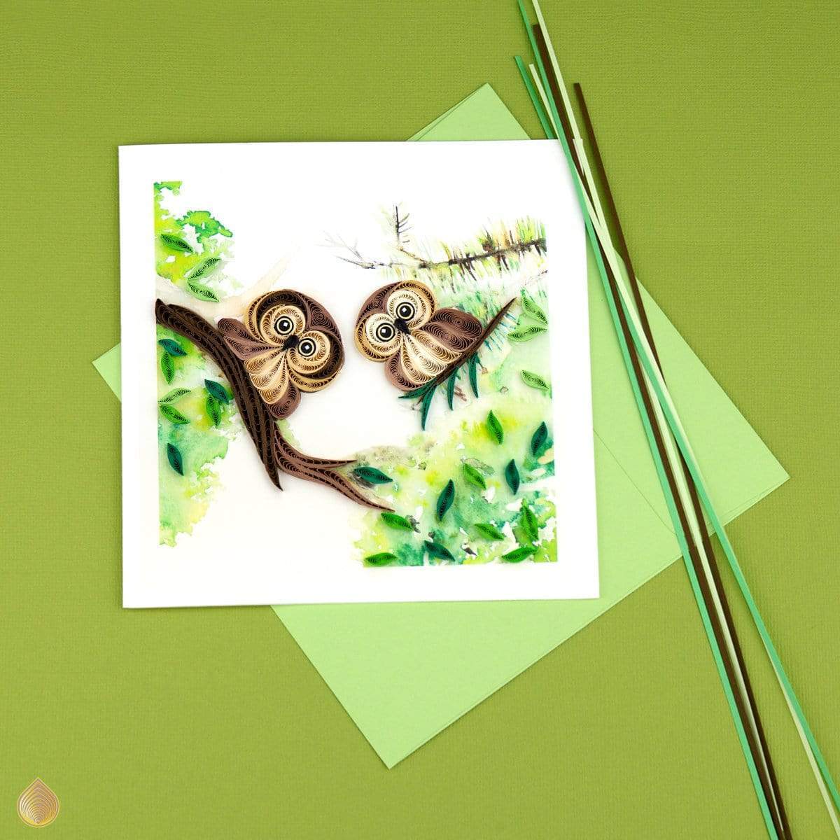Owlets Quilling Card