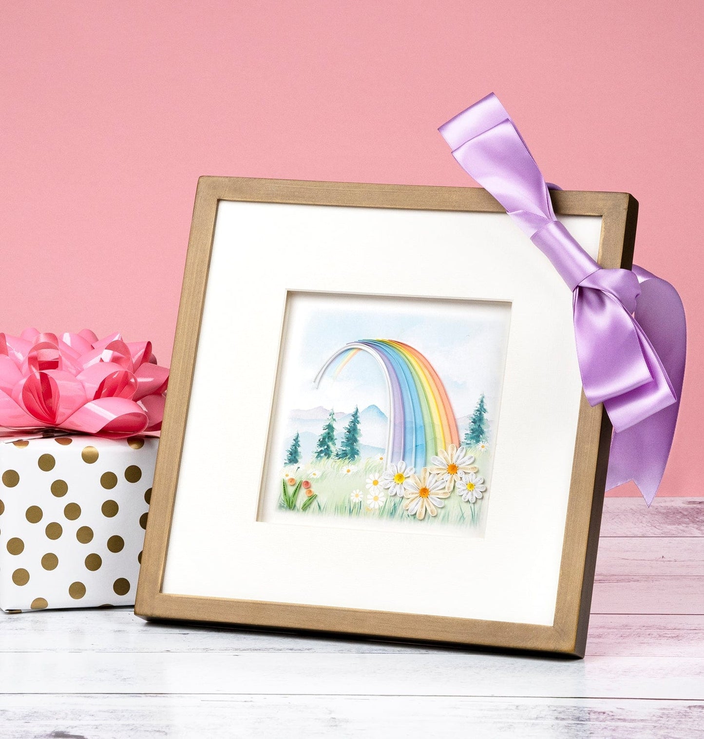 Rainbow Quilling Card