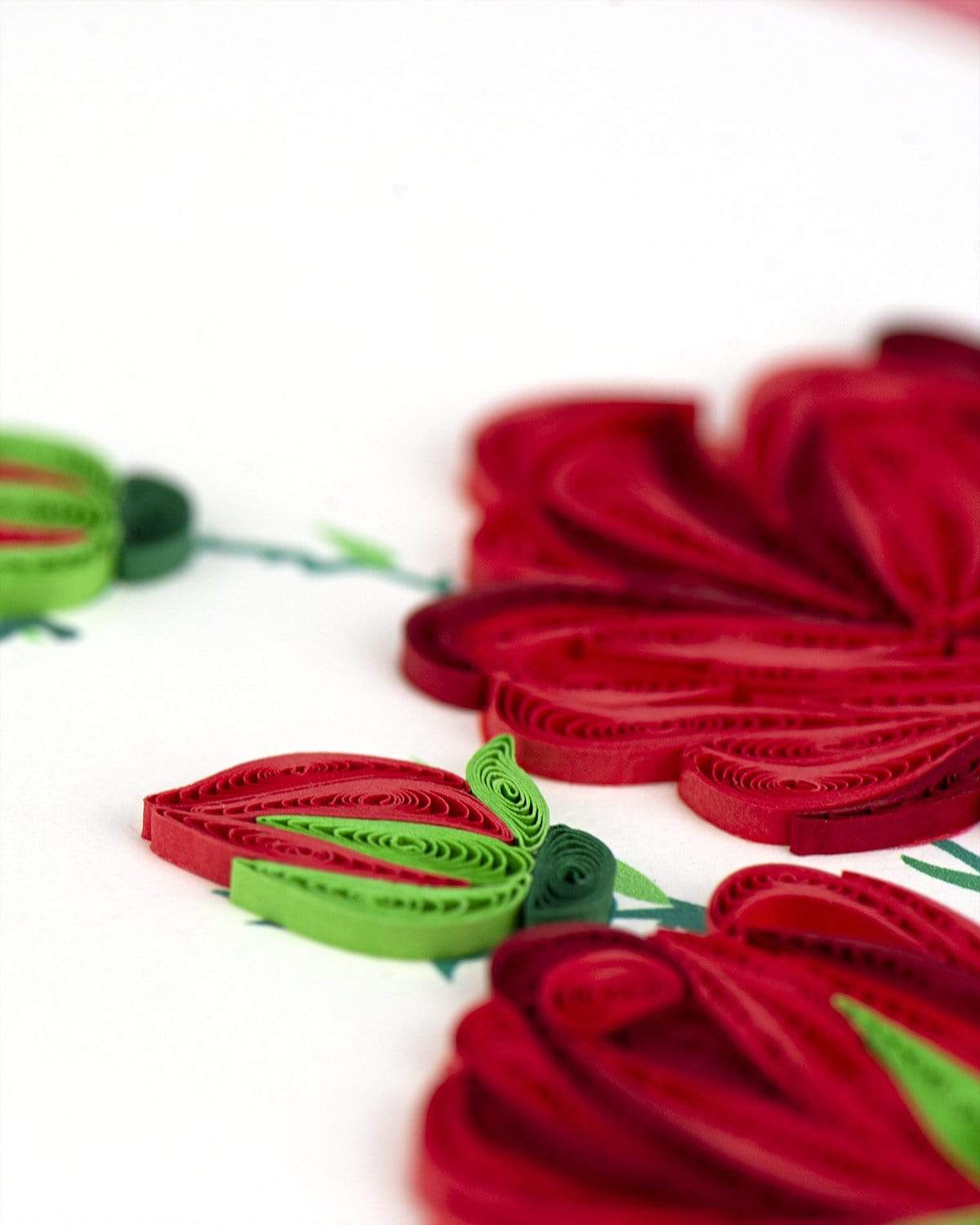 Red Roses Quilling Card