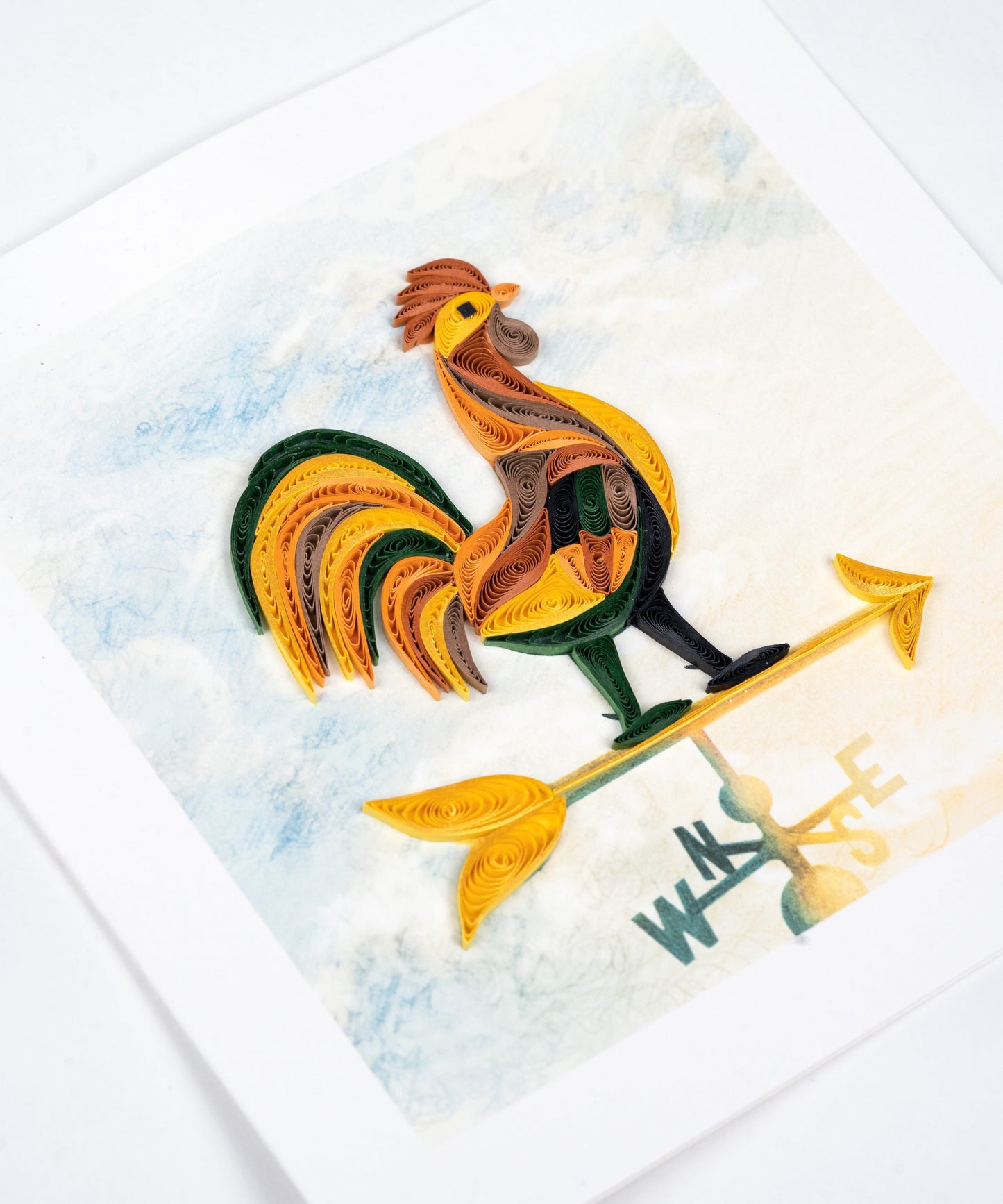 Rooster Weathervane Quilling Card