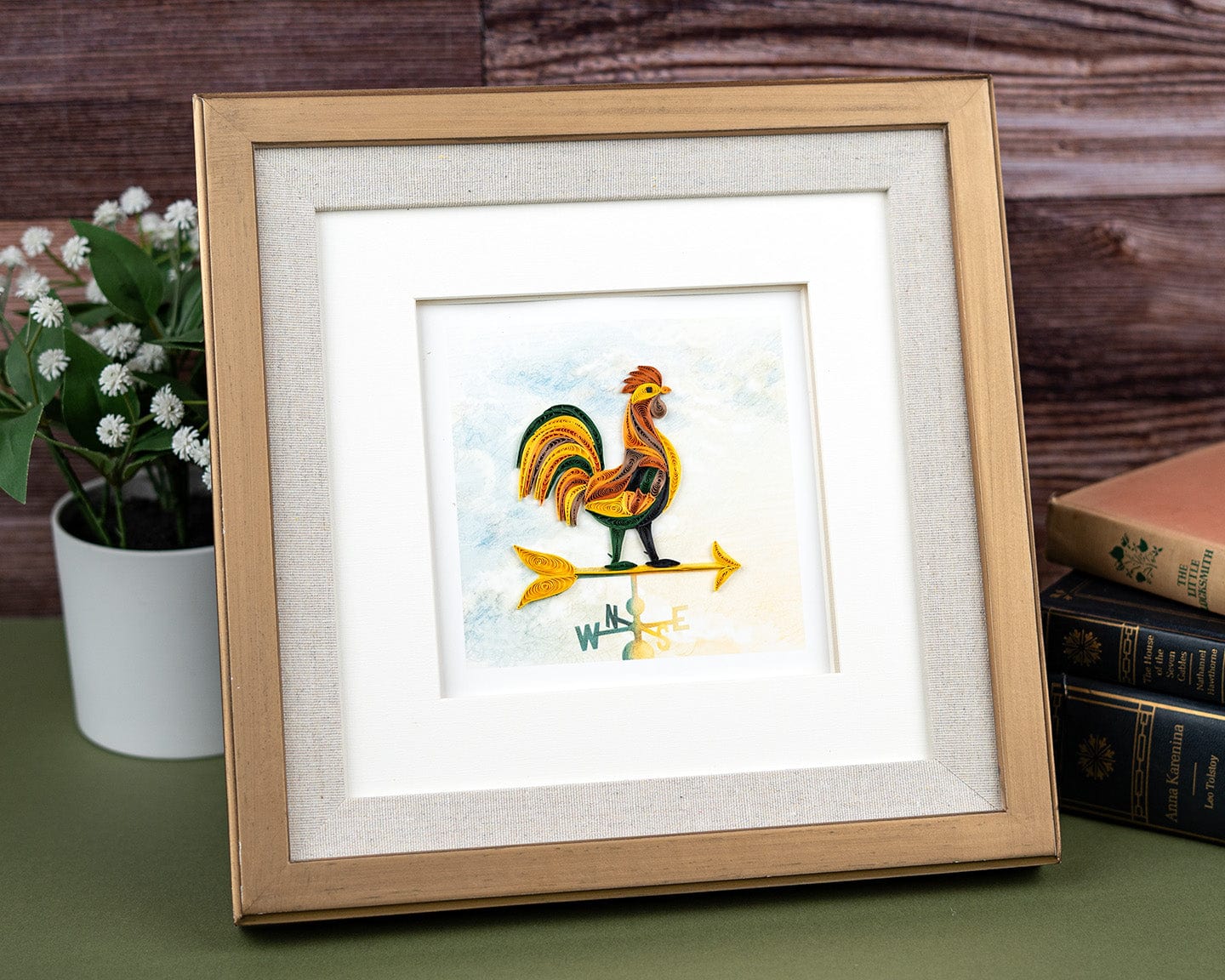Rooster Weathervane Quilling Card
