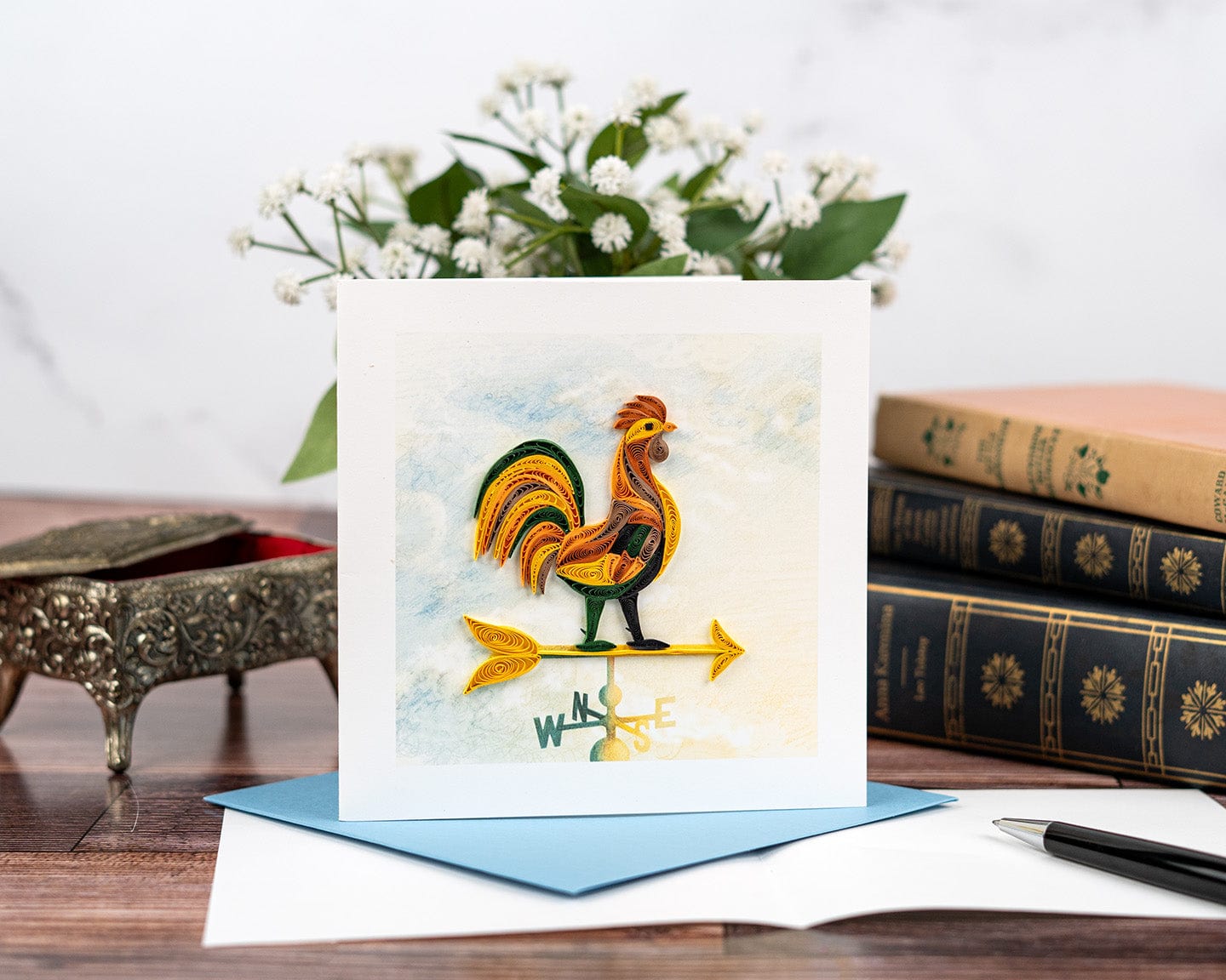 Rooster Weathervane Quilling Card