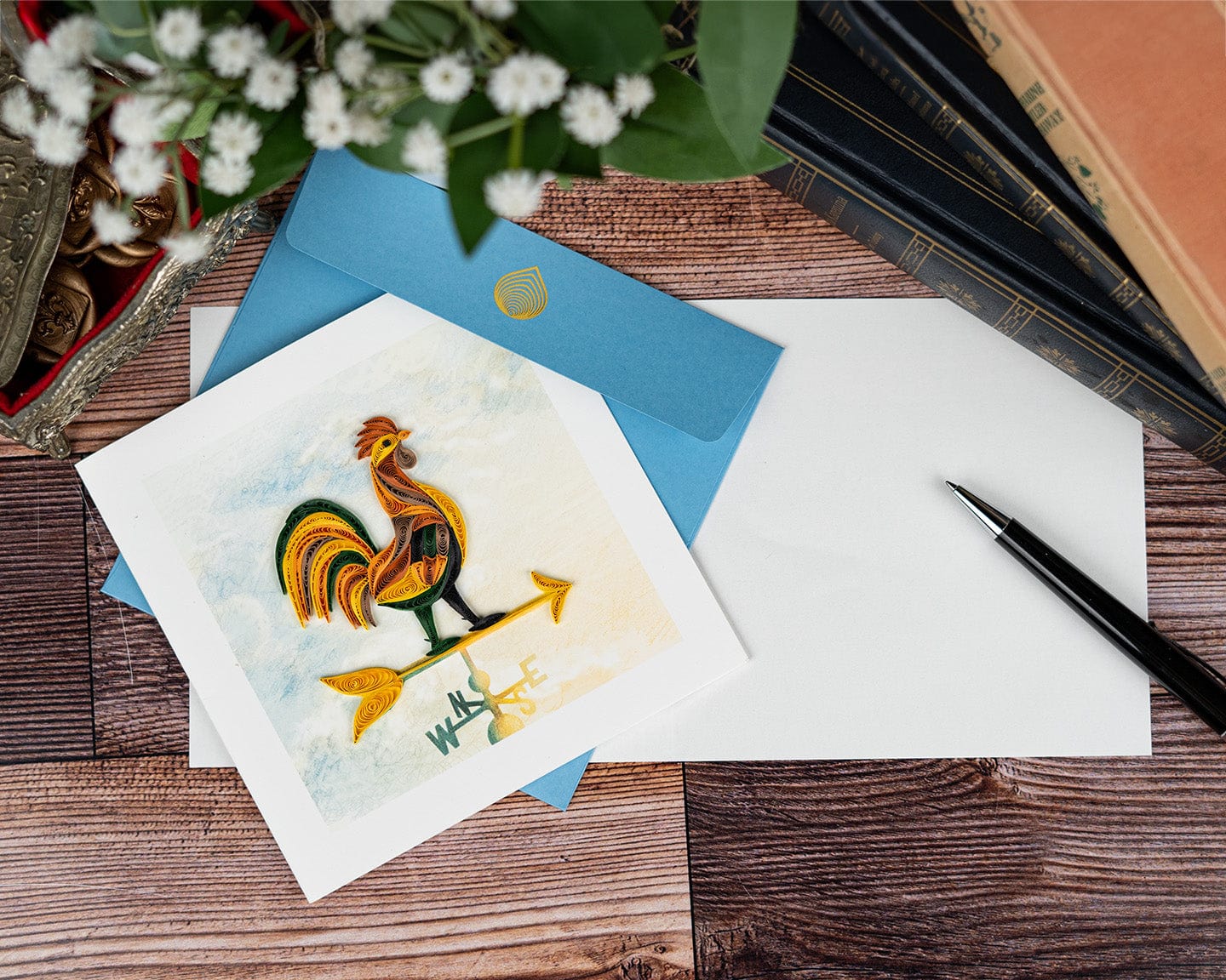 Rooster Weathervane Quilling Card