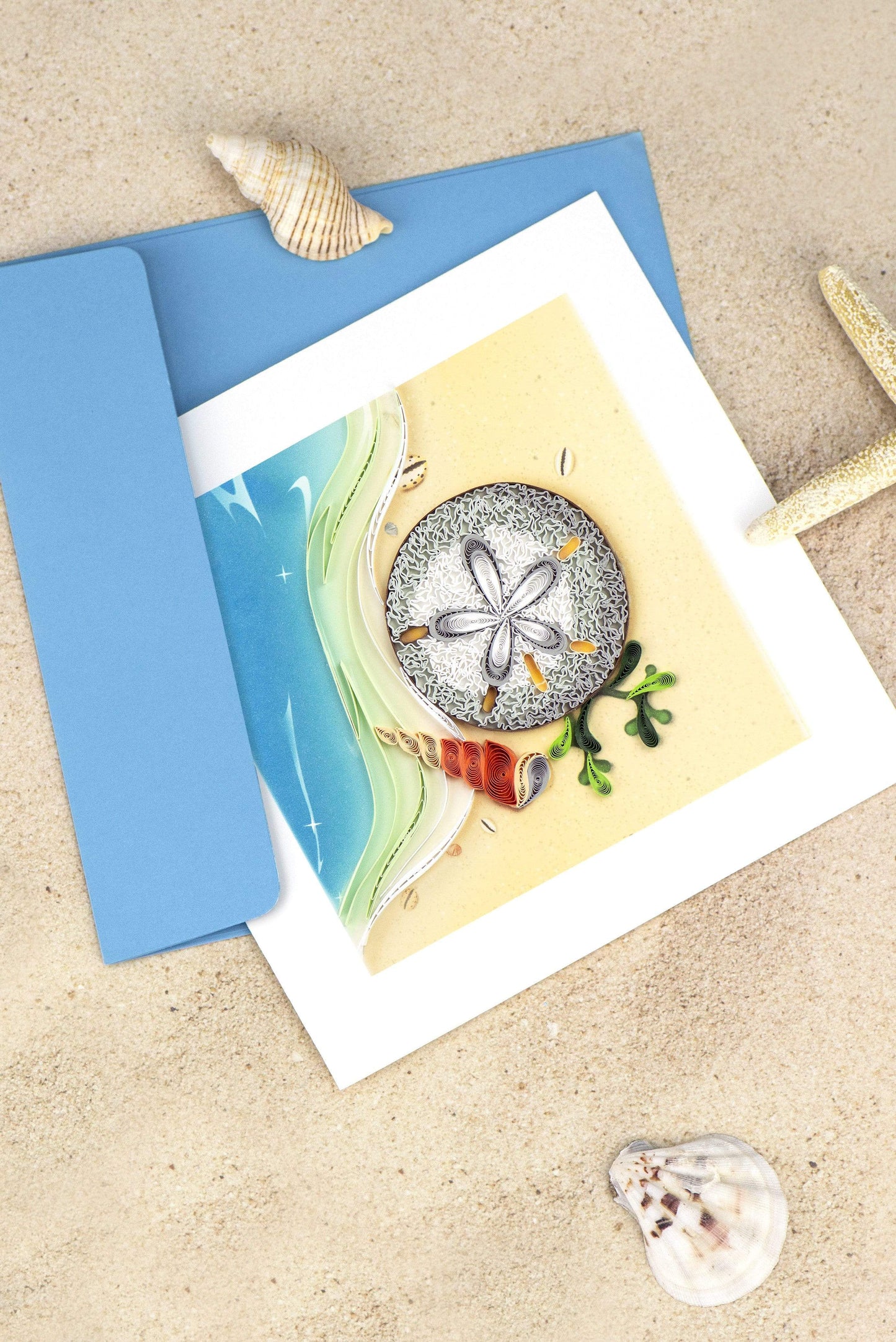 Sand Dollar Quilling Card