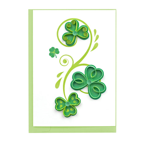 Shamrocks Gift Enclosure Mini Quilling Card