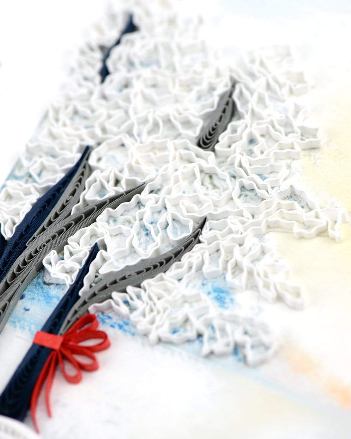 Snow Covered Trees Quilling Card