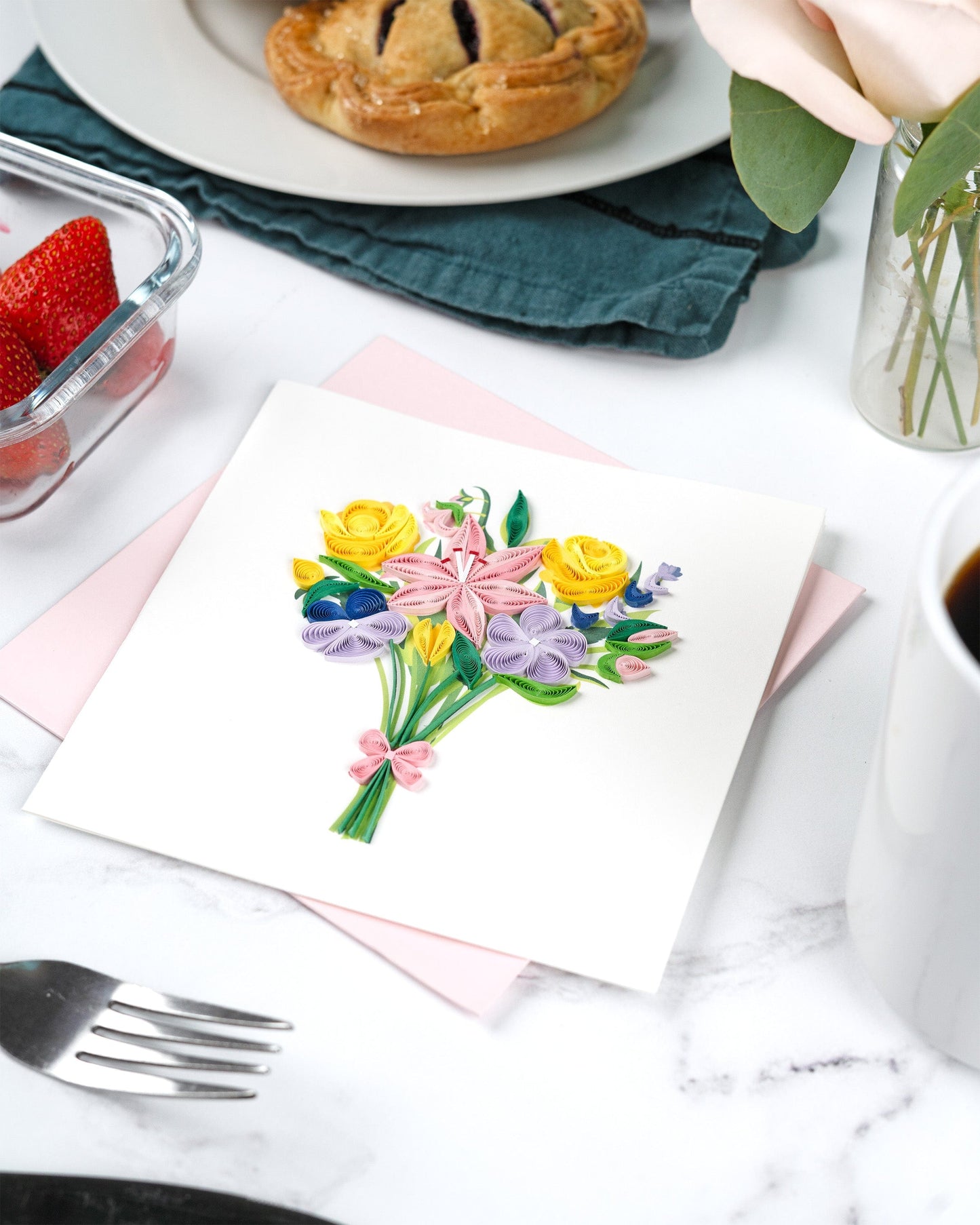 Spring Bouquet Quilling Card