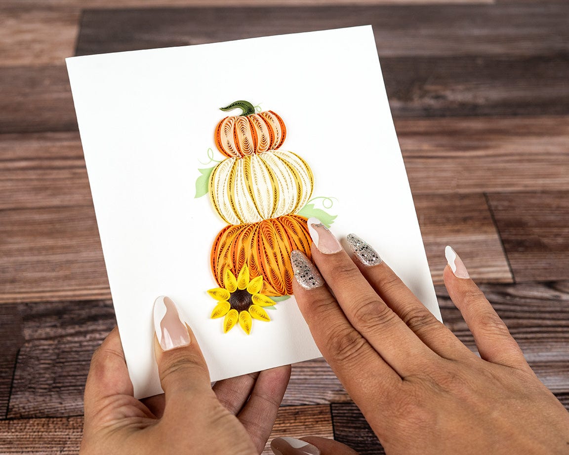 Stacked Pumpkins Quilling Card