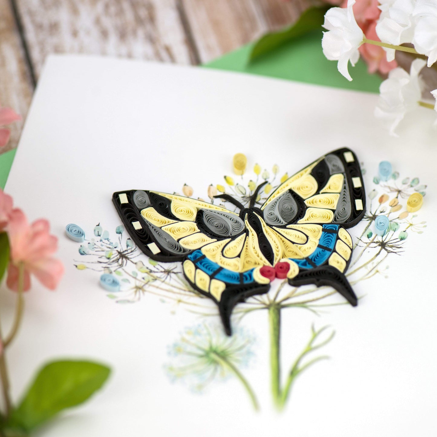 Swallowtail Butterfly Quilling Card