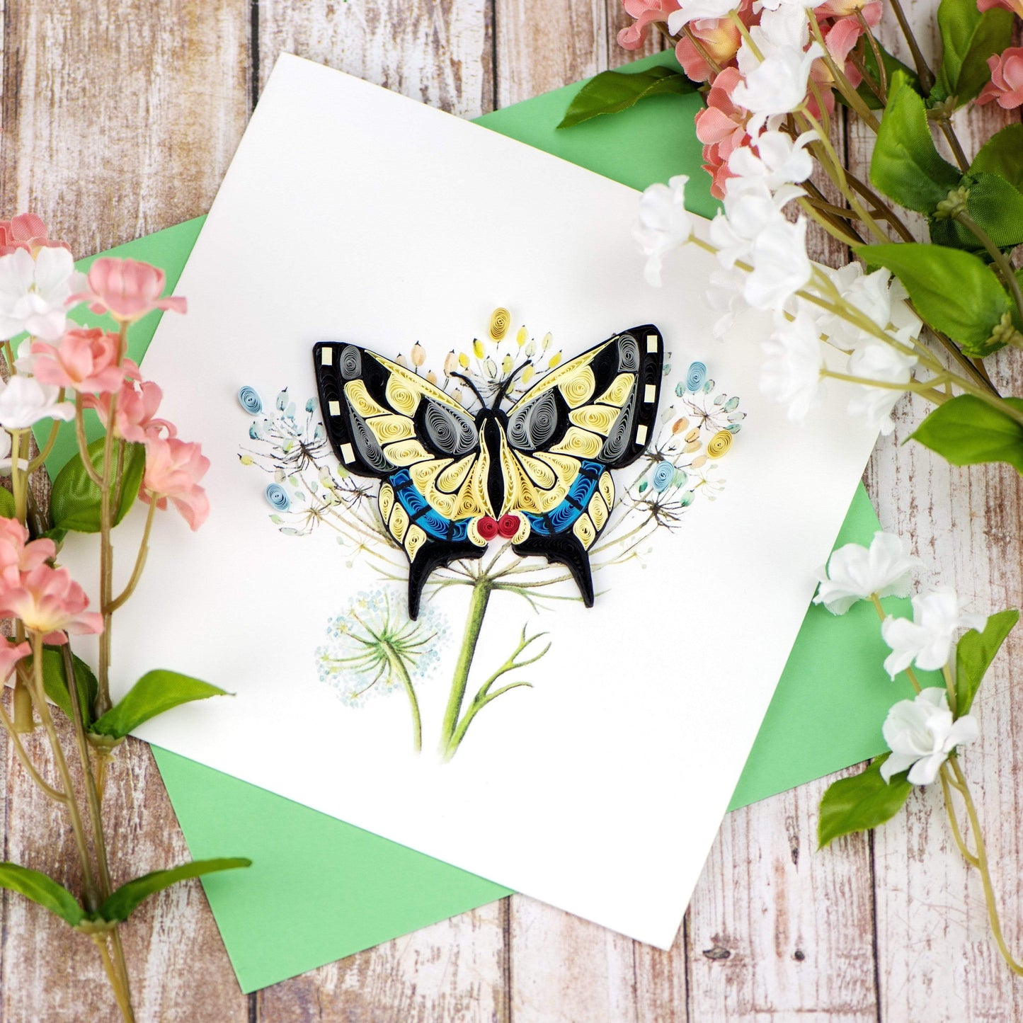 Swallowtail Butterfly Quilling Card
