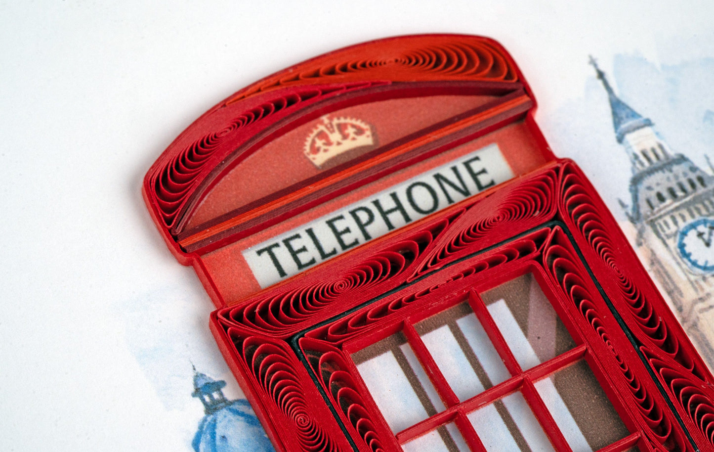 Telephone Booth Quilling Card