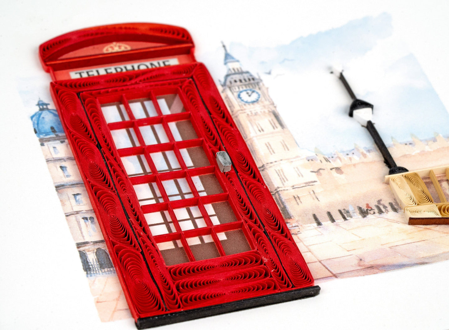 Telephone Booth Quilling Card