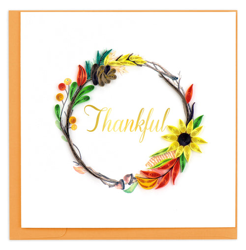 Thankful Wreath Quilling Card