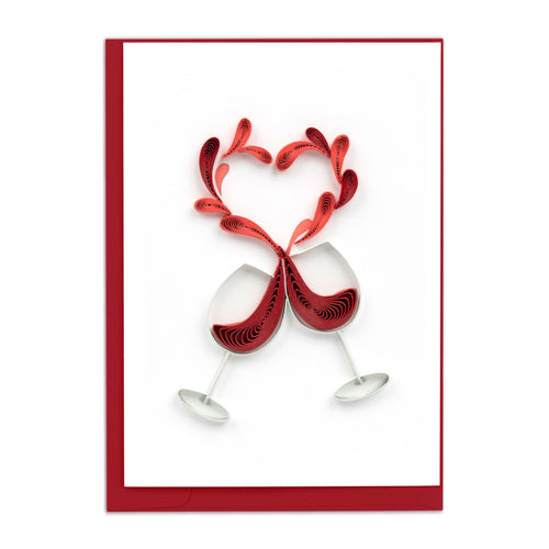 Toast to Love Gift Enclosure Mini Quilling Card