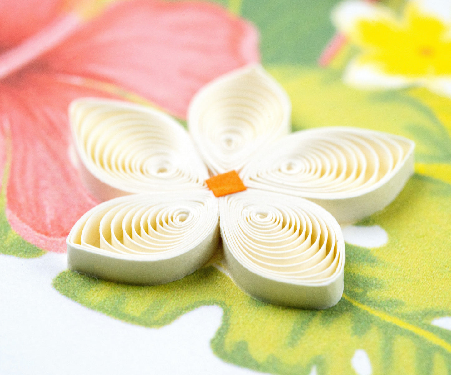 Tropical Flamingos Quilling Card