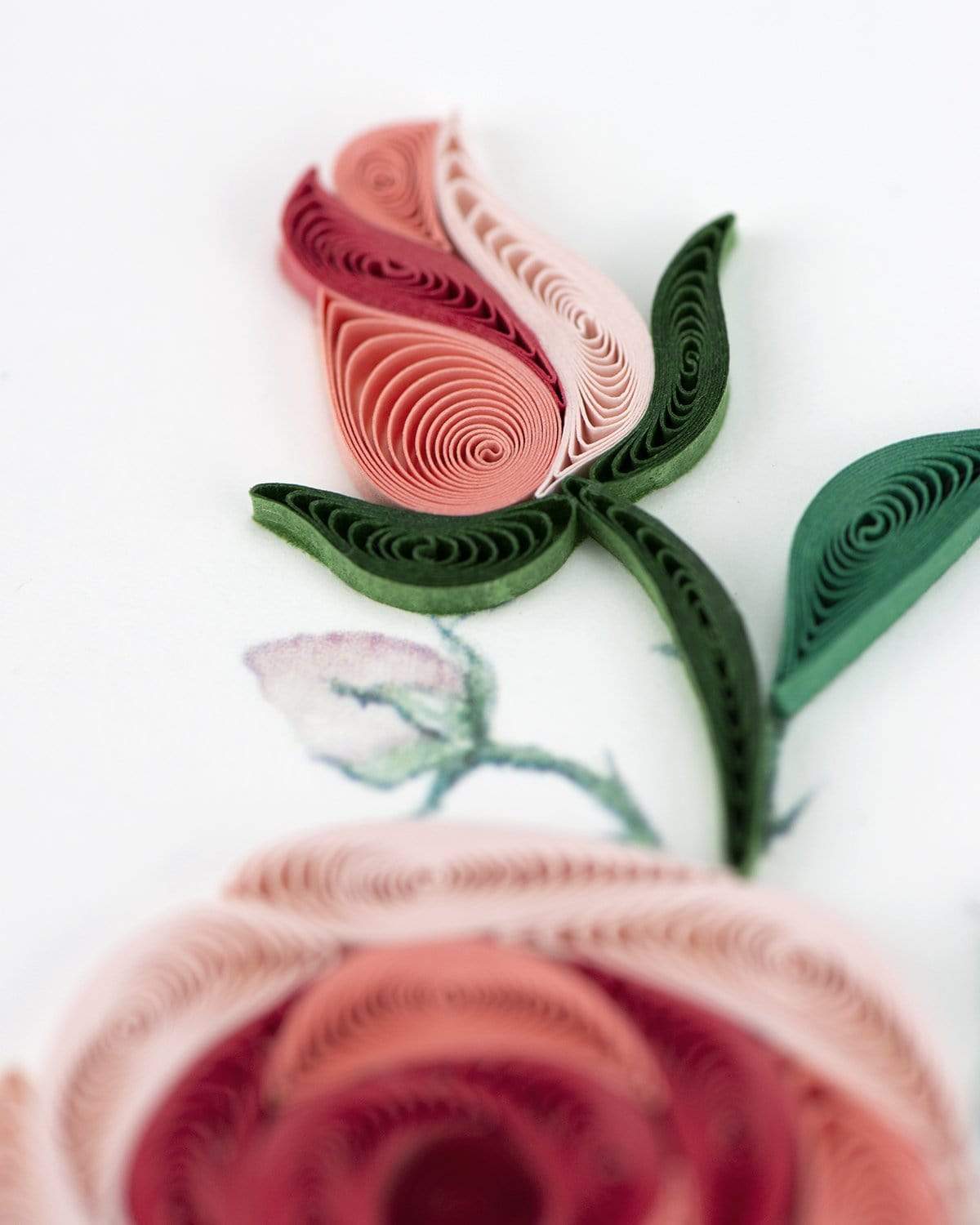 Victorian Rose Bouquet Quilling Card
