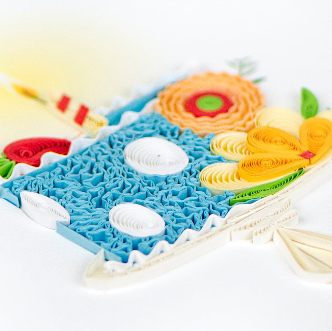 Whimsical Birthday Cake Quilling Card