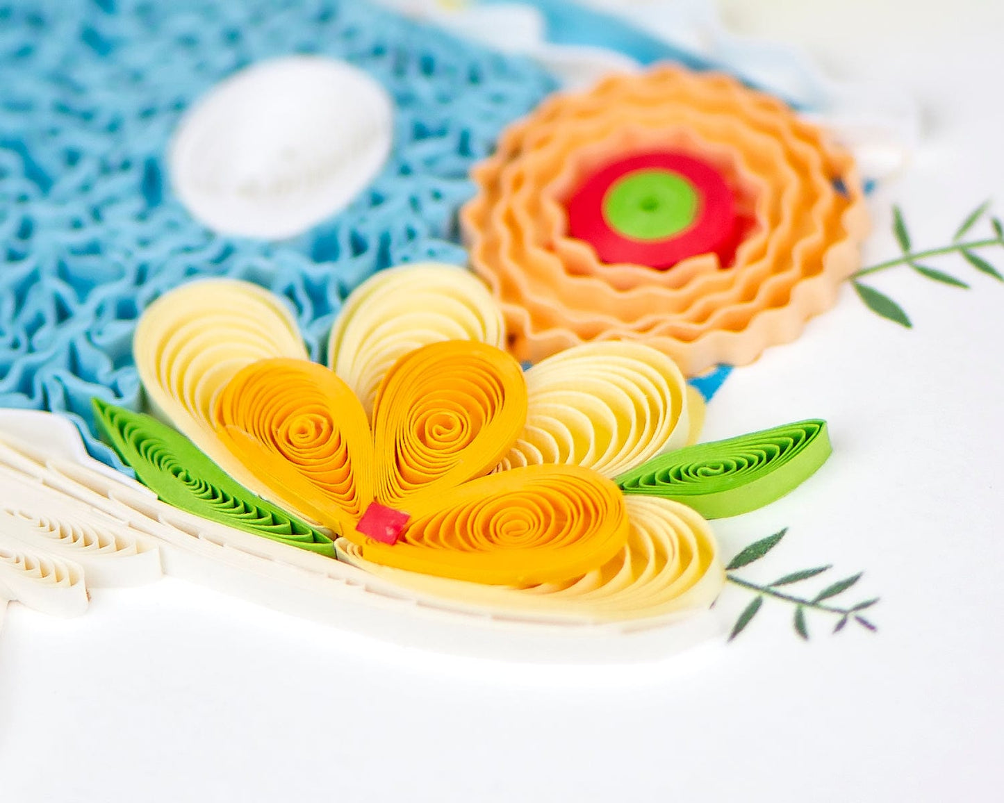 Quilled Whimsical Birthday Cake Greeting Card 4851541901391