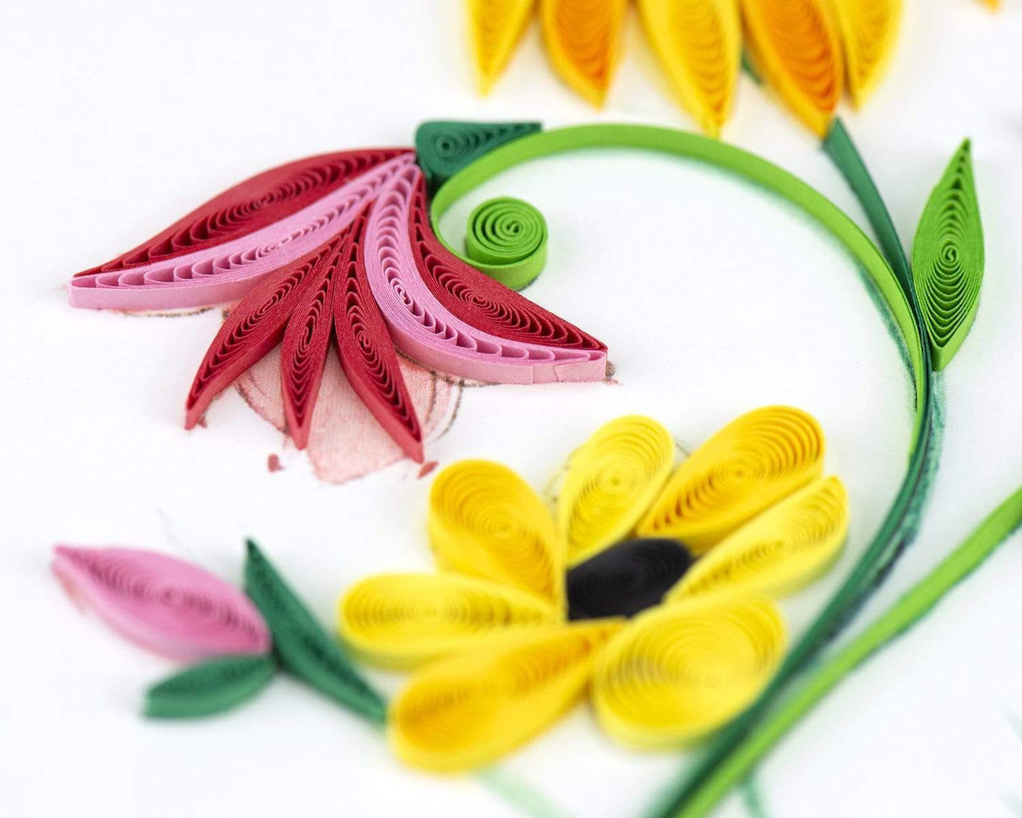 Wildflower Birthday Blooms Quilling Card