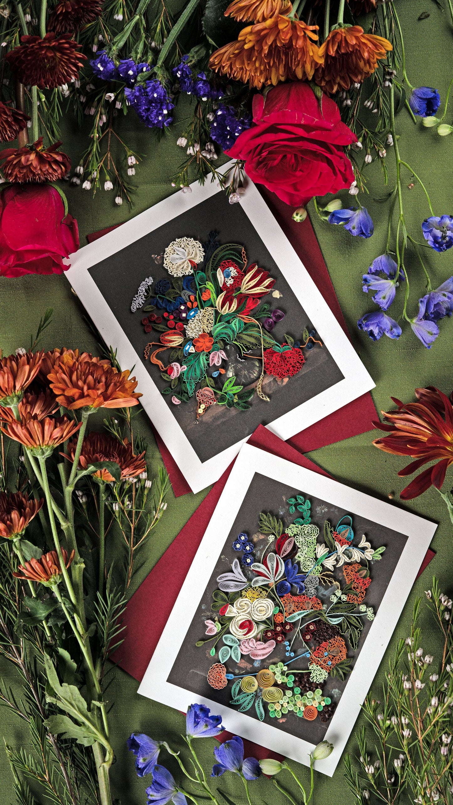 Quilled Artist Series – Vase of Flowers, de Heem