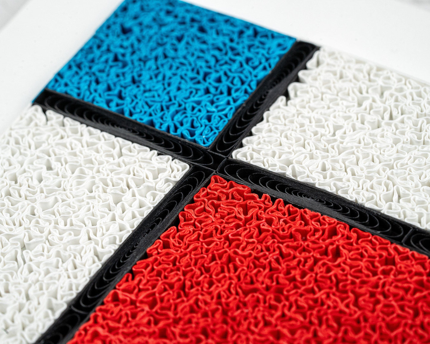 Quilled Artist Series - Composition with Red, Blue and Yellow, Mondrian